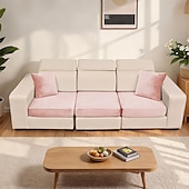 abordables Housse de fauteuil et d'accoudoir de canapé-1/2/3 housses de coussin de canapé en velours argenté élastique uni, style européen, douces et résistantes, idéales pour la décoration et la protection de votre intérieur.
