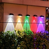 preiswerte Außenwandleuchten-2/4 Stück Solar-Außenwandleuchten, helle, wasserdichte Leuchten für Terrasse, Hof, Straße, Veranda, Zaun, Garage, Garten – perfekte Dekoration
