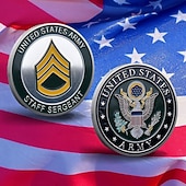  Pamětní mince U.S. Army – železná umělecká vojenská výzva k 250. výročí sběratelská medaile pro vojáky a vlastenecké dárky k semikvincentenáriu