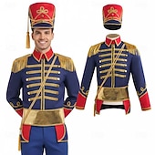 preiswerte Outfits-Ausgefallene Kostüme Zirkusjacke Zirkusdirektor königliche Wache Edelmann Retro Vintage Viktorianisch Militär Stil Erwachsene Herren Halloween Karneval Party Leistung Maskerade Verkleiden