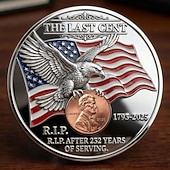 voordelige 250e Verjaardag van de VS-De laatste cent herdenkingsmunt van metaal 1909–2025 Lincoln Final Cent Memorial Coin, een herdenkingspenning, een historisch eerbetoon aan de "laatste uitgave", een verzamelobject en een cadeau voor geschiedenisliefhebbers en muntenverzamelaars.