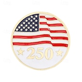 abordables 250e Anniversaire des États-Unis-Ensemble de broches commémoratives du 250e anniversaire des États-Unis 4 pcs épingle de revers patriotique du 250e anniversaire de l'indépendance américaine souvenir de badge mémorial du 4 juillet du
