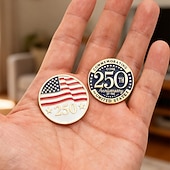 abordables 250e Anniversaire des États-Unis-Ensemble de broches commémoratives du 250e anniversaire des États-Unis 4 pcs épingle de revers patriotique du 250e anniversaire de l'indépendance américaine souvenir de badge mémorial du 4 juillet du