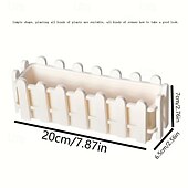 abordables accessoires d'entretien des plantes-Lot de 2 jardinières en plastique pour clôture, pots de fleurs miniatures décoratifs, accessoires de jardin créatifs pour bonsaïs, fleurs artificielles, décoration intérieure et de table