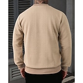 baratos Suéteres básicos-Homens Moletom Estacionar Preto Branco Cáqui Cinzento Gola Redonda Tecido Jacquard Casual Diário Desportos e Ar livre Roupa de rua Roupa de Esporte Casual Primavera Outono Roupa Moletons Moletons