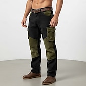 economico Pantaloni cargo-Per uomo Pantaloni Cargo Pantaloni Pantaloni in velluto a coste Pantaloni in finta pelle scamosciata Pantaloni casual Tasca Elastico in vita Multi-tasche Semplice Comodità Morbido Lunghezza intera