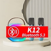 cheap Speakers-Wireless Microphone and Speaker Set Includes A Dynamic Microphone USB-charging Karaoke Machine Portable Handheld Karaoke System Great Valentine's Day Gift for Lover