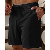 preiswerte Herren Badehosen-Herren Badeshorts Shorts Strandshorts Freizeitshorts Tasche Elastischer Bund Einfach Atmungsaktiv Outdoor Urlaub Alltagskleidung Urlaub Mode Schwarz Weiß Mikroelastisch
