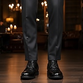 Χαμηλού Κόστους Παπούτσια Oxford-ανδρικά παπούτσια oxford με μοτίβο κροκόδειλου - επίσημο φόρεμα από ψεύτικο δέρμα με κορδόνια για επαγγελματικές και ειδικές περιστάσεις