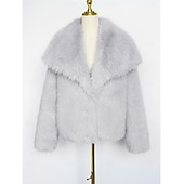 preiswerte Pelzschals-Kunstpelz-Umhänge Damenumhang Elegant Langarm Kunstpelz Hochzeit Schals Mit Unifarbe Für Party Herbst