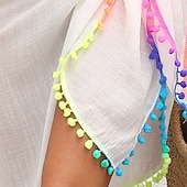 abordables Falda cruzada-Mujer Bañadores Vestido de Baño Envuelva Falda Traje de baño Protección UV Vacaciones Ropa de playa Arco iris Sin Mangas Trajes de baño