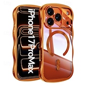 levne Pouzdra pro iPhone-telefon Carcasă Pro iPhone 17 Pro Max 17 Air 16 15 14 Pro Max 16e 13 Pro Max Zadní kryt se stojánkem Podpora bezdrátového nabíjení Nárazuvzdorné Retro Pokování