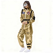  夫婦 ファンシーコスチューム ジャンプスーツ ワンジー 宇宙飛行士 コスプレ 子供用 成人 男女兼用(儿童不要选这个) ハロウィーン カーニバル パーティー 性能 学校行事のドレスアップ ドレスアップ