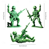 cheap Sculptures-Funny Green Army Men, Quirky Desk Companion, Playful Decoration, Fun Gift for Home or Office, Unique Army Figurines with Attitude