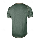 ieftine tricouri de bază-Bărbați Tricou Manșon scurt Stil Nautic Vară Primăvară Culoare solidă Elegant Neutru Zilnic Crewneck Casual Casă În aer liber Roșu Top tricou pentru bărbați