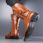 economico Stivali da cowboy e occidentali-stivali da cowboy da uomo in pelle marrone chiaro – stile western con dettagli eleganti, perfetti per matrimoni in campagna ed eventi informali