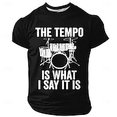  Herren Musik Lustiger Slang T Shirt Kurzarm T-Shirt 3D-Druck Rundhalsausschnitt Hemd Mode Täglich Täglich Straße Blau Schwarz Rote Sommer Frühling Bekleidung S M L XL XXL XXXL