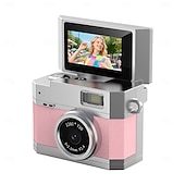 billiga Kamera, Fotografi &amp; Video-Ny tumstor flip-skärm mini kamera retro digital kamera mini med snodd 180 flip-skärm videoläge multi-stil skönhetsfilter Valentinsdagpresent