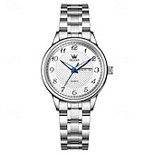 halpa Kvartsikellot-Uusi Olevs Tuontiliike Naisten Liikekello On Koristeltu Hohtavalla Kalenteripäivänä Näyttö Digitaalinen Näyttö Kvartsikello Rentouttava Vedenkestävä Urheilullinen Rannekello Valentine's Day Lahja