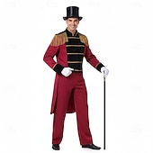 economico Outfit-Costume di fantasia Giacca da circo direttore di circo Retrò Vintage Vittoriano Stile militare Adulti Per uomo Natale Halloween Carnevale Feste Performance Mascherata Vestirsi