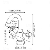 preiswerte Waschbeckenarmaturen-Waschbeckenarmatur - drehbar Chrom Außenmontage Einhebel Zwei LöcherBath Taps