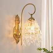 cheap Indoor Wall Lights-rench Wall Lights Wall Sconces Copper Gold Wall Lights Aisle Lighting Creative Bedside Lamps Crystal Chandelier,Chandelier Light