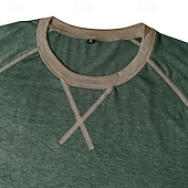 ieftine tricouri de bază-Bărbați Tricou Manșon scurt Stil Nautic Vară Primăvară Culoare solidă Elegant Neutru Zilnic Crewneck Casual Casă În aer liber Roșu Top tricou pentru bărbați