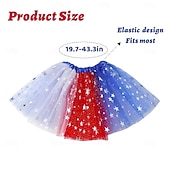  250° anniversario USA Disco Anni '80 Gonna a cerchio Tutu Sottogonna Costume Per donna Carnevale 2026 Costume di Carnevale Mascherata Giorno dell'Indipendenza 4 luglio Adulti Bambini Gonna