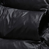 abordables Veste en duvet et parka pour filles-Doudoune Enfants Fille Couleur Unie Sports Avec Poches Extérieur Polyester Manteau Vêtements d'extérieur 5-12 ans Hiver Noir