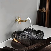 Недорогие Смесители для раковины в ванной-Ванная раковина кран - Вращающийся Хром Монтаж на стену Одной ручкой одно отверстиеBath Taps