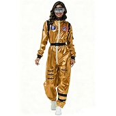 夫婦 ファンシーコスチューム ジャンプスーツ ワンジー 宇宙飛行士 コスプレ 子供用 成人 男女兼用(儿童不要选这个) ハロウィーン カーニバル パーティー 性能 学校行事のドレスアップ ドレスアップ