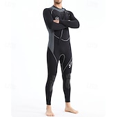 cheap Wetsuits &amp; Diving Suits-Men's 1.5mm Neoprene Diving Suit Full Wetsuit Rash Guard Stretchy Long Sleeve Front Zipper - Surfing Snorkeling Scuba Patchwork Winter