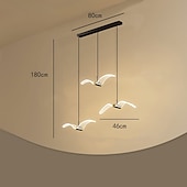 olcso Függőfények-led függőlámpák konyhai szabályozható akril világítás 40cm 1/3/4 fényű modern parasztház előtér bejárati lámpatestek mennyezetre függő földgömb asztal fölé 110-240v