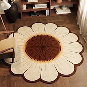 economico Tappeti-tappeto rotondo di lusso di alta qualità per soggiorno, tavolino da caffè, camera da letto, comodino, facile da pulire, morbido, decorazione per pavimenti di casa per un'eleganza moderna