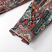 economico giacca camicia da uomo-Per uomo Camicia Camicia casual Giacca camicia Sopracamicia Rombo Quotidiano All'aperto Rosso Azzurro cielo Marrone Manica Lunga Collo ripiegato Primavera Autunno Abbigliamento Tasca