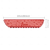 cheap Placemats &amp; Coasters &amp; Trivets-Valentine's Day Heart Lace Table Runner and Placemat Set, Red Cupid Design, Perfect for Weddings, Romantic Dining, Festive Decor, Ideal for Valentine's Day Home and Table Decorations