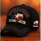  Cappellino da baseball Lone Star Legacy Texas Republic, cappellino da baseball della Repubblica del Texas, cappello vintage ricamato, cappellino da camionista regolabile retrò con bandiera del Texas Lone Star in difficoltà, per uomo e donna