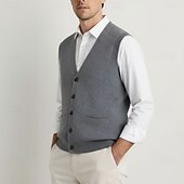 economico Maglioni di lana da uomo-maglione cardigan da uomo in pura lana e cashmere di alta qualità, scollo a V, classico, lavorato a maglia, con tasche e bottoni, tinta unita, morbido, caldo e traspirante.