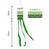olcso Kerti zászlók, Banner-Szent Patrik-napi szélzsák zászló, ír dizájn, Szent Patrik-napi fesztivál dekoráció, színes kültéri szélzsák ünnepi ünneplésre, lóhere &amp;lóhere design.
