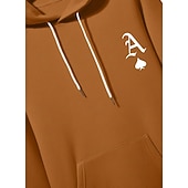 preiswerte einfache Trainingsanzüge-Herren Trainingsanzug Outfit-Set Kapuzenpullover Set Kapuzenpullover Täglich Outdoor Sport Kordelzug Tasche Buchstabe a Marineblau Aprikose Polyester Sportkleidung Mode Streetwear Herbst