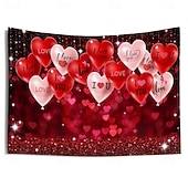 economico Tapezzerie per le vacanze-Arazzo "ti amo" per San Valentino, perfetto per confessioni, feste, proposte, sfondi per eventi, decorazioni romantiche per cabine fotografiche, celebrazioni o occasioni speciali