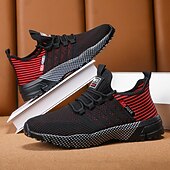 abordables Baskets Décontractées-Chaussures de course noires en mesh pour hommes – baskets athlétiques légères avec tige respirante, idéales pour la course, la salle de sport et les activités sportives.