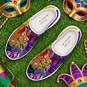 economico Scarpe da uomo-Scarpe casual slip-on con stampa di maschera per Mardi Gras da uomo - calzature festive leggere e traspiranti per sfilate di carnevale celebrazioni di strada feste a tema e uscite festive