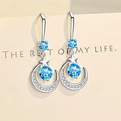 cheap Earrings-1 Pair Earrings For Women's Cubic Zirconia Daily Street Alloy Monogram Moon Star