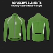 cheap Men's Jackets &amp; Gilets-WOSAWE Men's Windbreaker Cycling Jersey Cycling Jacket High Visibility Waterproof Windproof Cycling Bike Jacket Windbreaker Mountain Bike MTB Road Bike Cycling City Bike Cycling Navy Green Black Bike