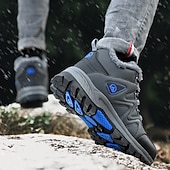 preiswerte Winter- und Schneestiefel-Schwarze Herren-Winterwanderstiefel, wasserdicht und isoliert, ideal für Schnee, Wanderungen und Outdoor-Abenteuer, robustes Schuhwerk für kaltes Wetter und unwegsames Gelände