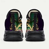 economico Scarpe da uomo-Scarpe da ginnastica a tema Carnevale da uomo per Mardi Gras con design vivace di maschera di maschera – Calzature divertenti e colorate per Carnevale feste e festival