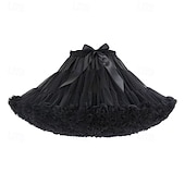 economico Fondi-Costume di fantasia Gonna in tulle Gonna tutù Mimo artista Mimo Clown Circo Anni 1950 Anni '80 Stratificato Gonfio Adulti Per donna Halloween Carnevale Feste Performance Danza Balletto Costumi di