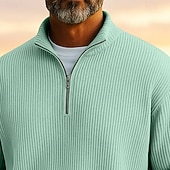 Χαμηλού Κόστους Κλασικό Πόλο Ανδρών-Ανδρικά Κοτλέ πουκάμισο Με Υφή Causal Διακοπές Τρίμηνο φερμουάρ Μακρυμάνικο Μοντέρνα Βασικό Συμπαγές Χρώμα Με Υφή Φερμουάρ Ζεστό Φθινόπωρο Άνοιξη &amp; Χειμώνας Φθινόπωρο &amp; Χειμώνας Κανονικό