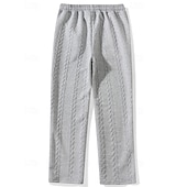 voordelige Rechtdoor Been-Voor heren Joggingbroeken Broek Joggingbroek met rechte pijpen Jacquard Trekkoord Zak Effen Comfort Zacht Casual Dagelijks Buiten Vakantie Modieus Zwart Oranje Micro-elastisch